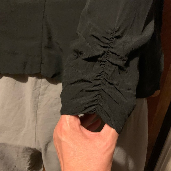 Ruched Sleeve Drape Front Jacket - Picture 8 of 10